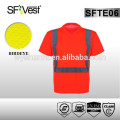 2015 camiseta reflectante de alta visibilidad con visera de seguridad con EN ISO 20471 CLASE 3